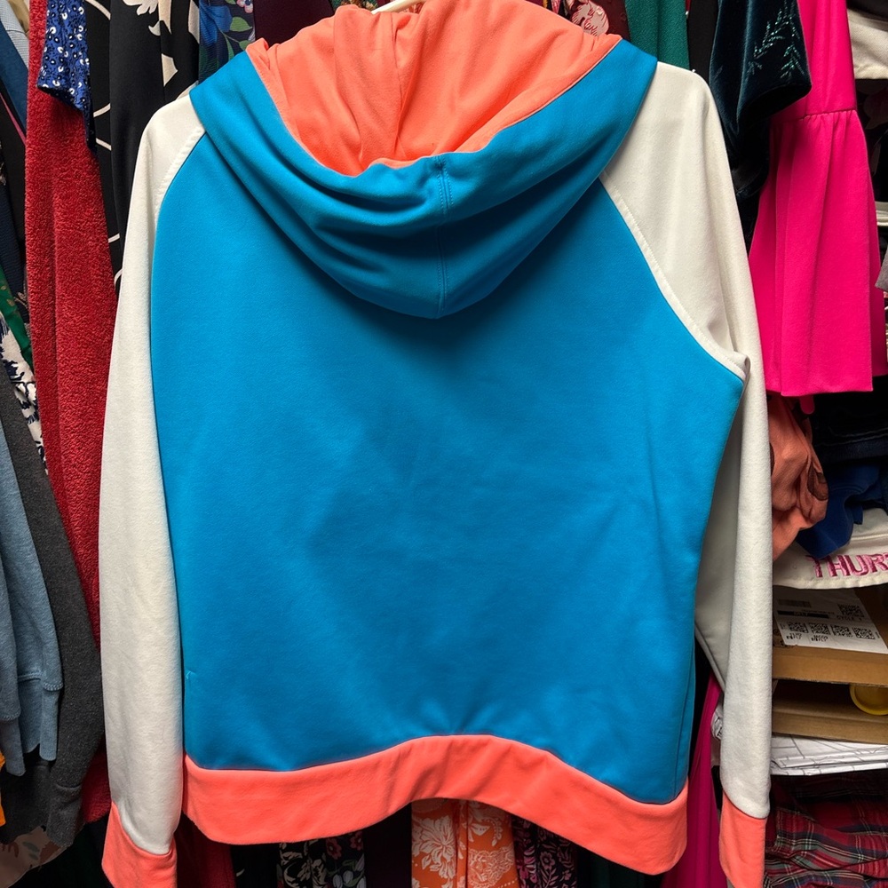 The North Face Bright Blue & Coral Fleece-Lined Hoodie - Picture 3 of 4